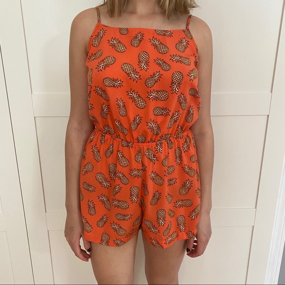 Cute Open-Back Pineapple Romper!
